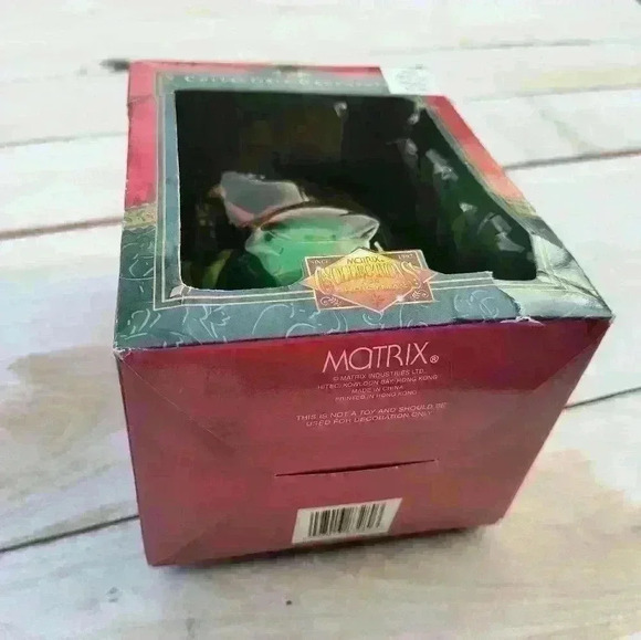 Vintage 90s Matrix Collections Santa Elf Bauble Christmas Ornament With Box - Picture 5 of 11